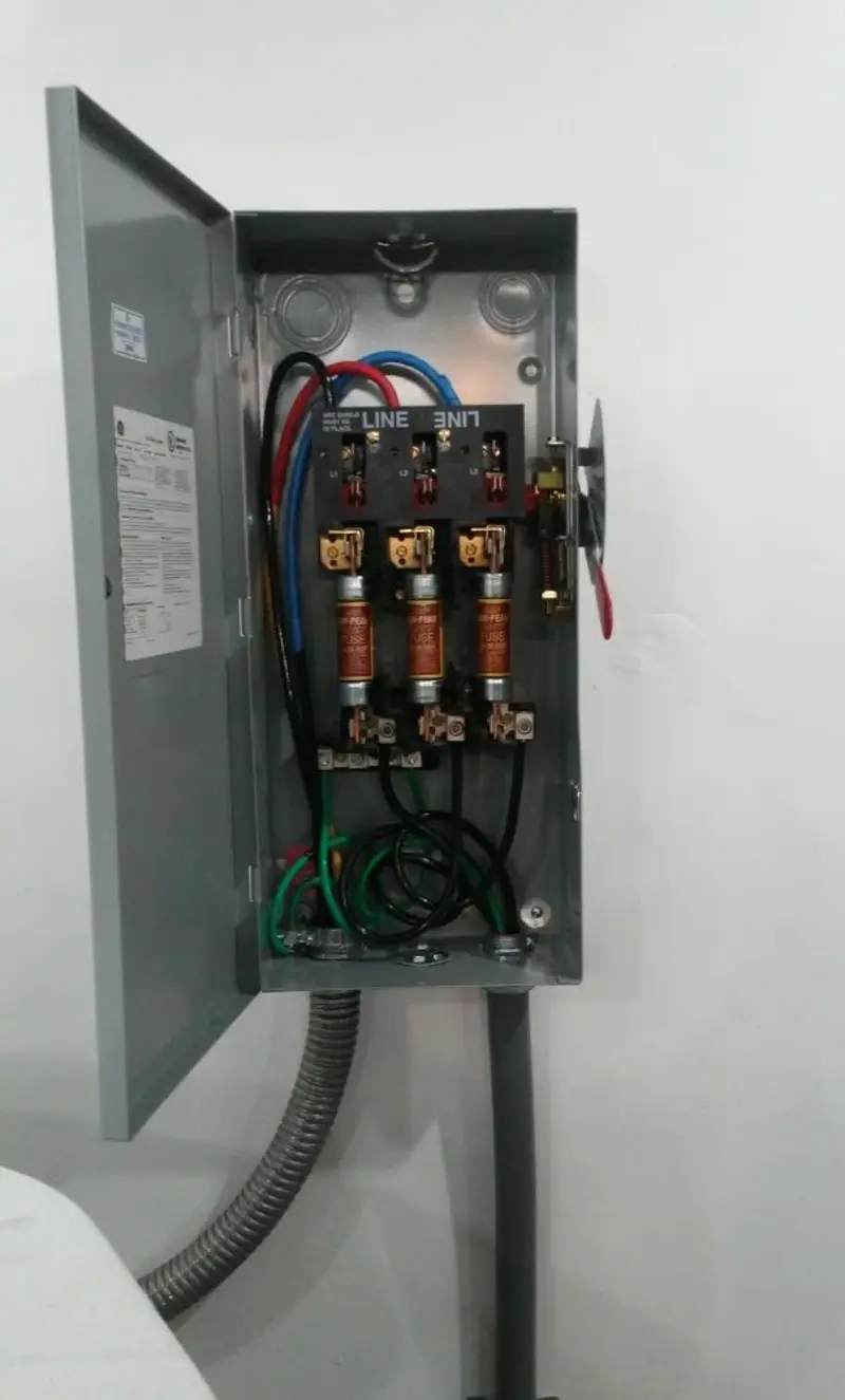 Three-phase disconnect switch installed for Electrical Wiring & Rewiring in Morris